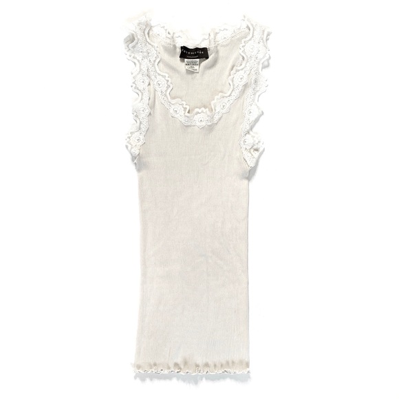 Rosemunde silk cotton lace ribbed tank top - Picture 2 of 10